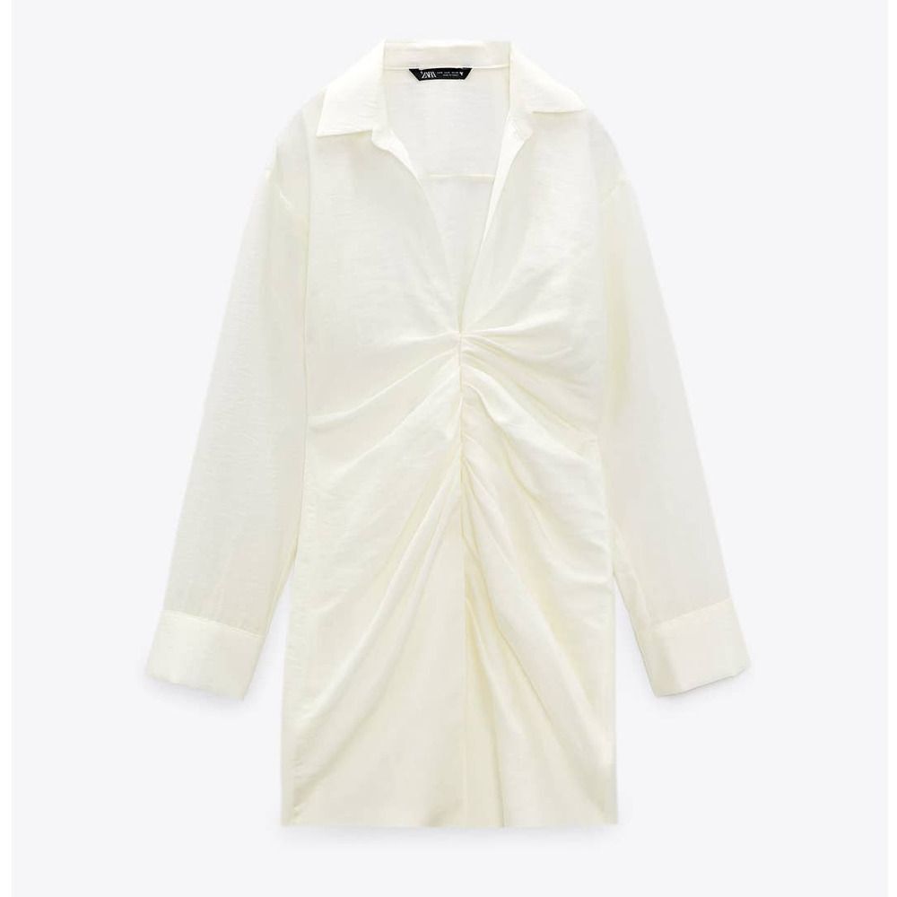 ZARA DRAPED DRESS NEW - Picture 4 of 7